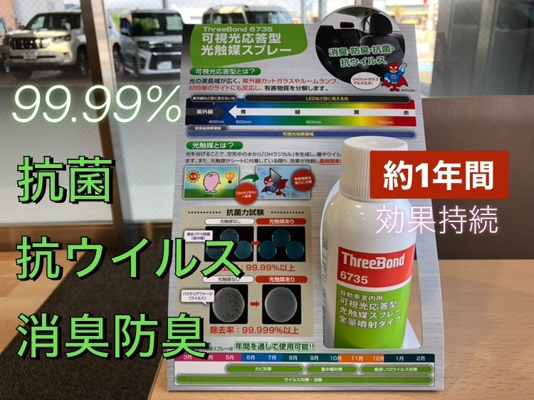 車の中にもウイルス対策を 車の中にもウイルス対策を