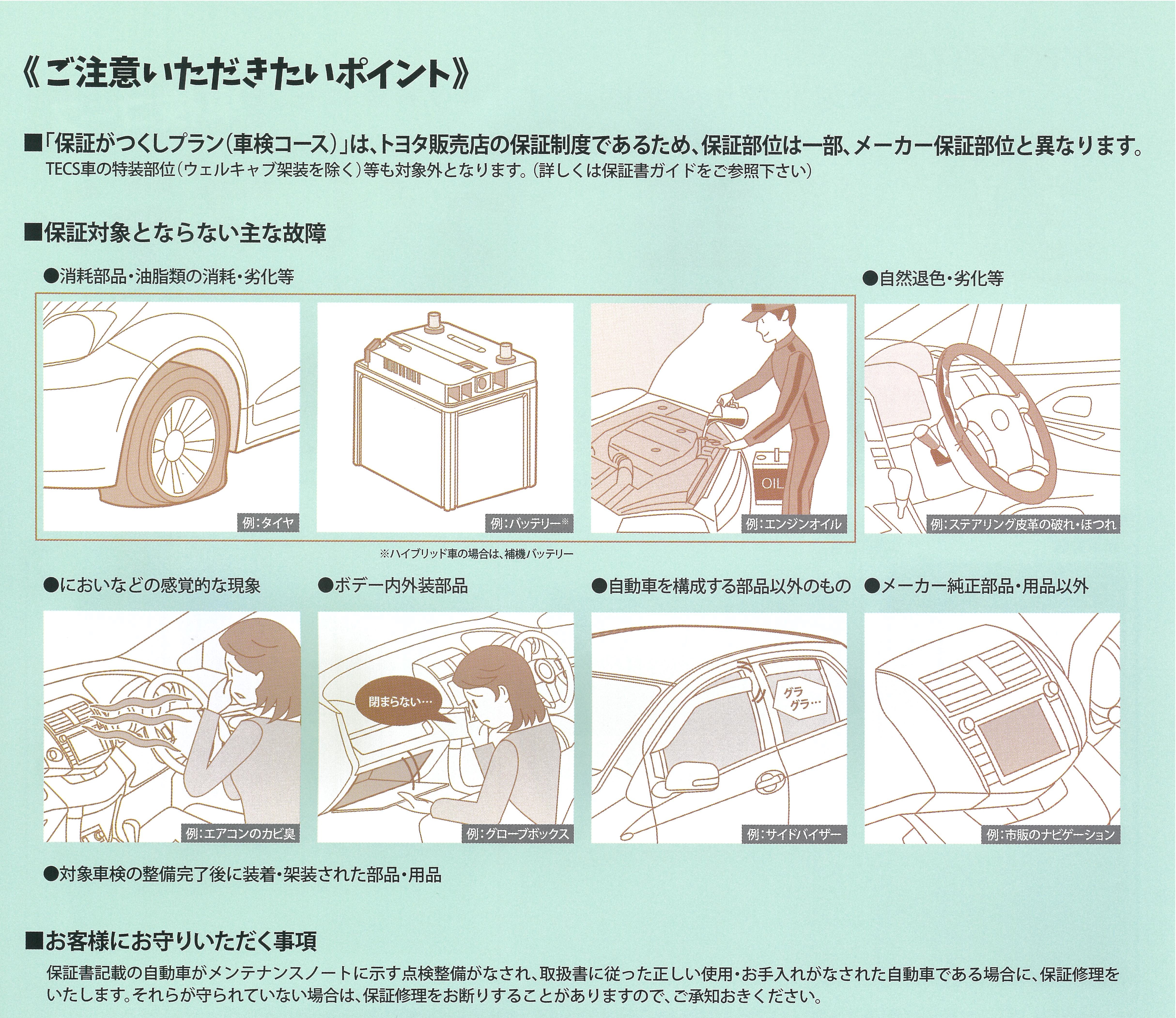 保証がつくしプラン | トヨタカローラ和歌山